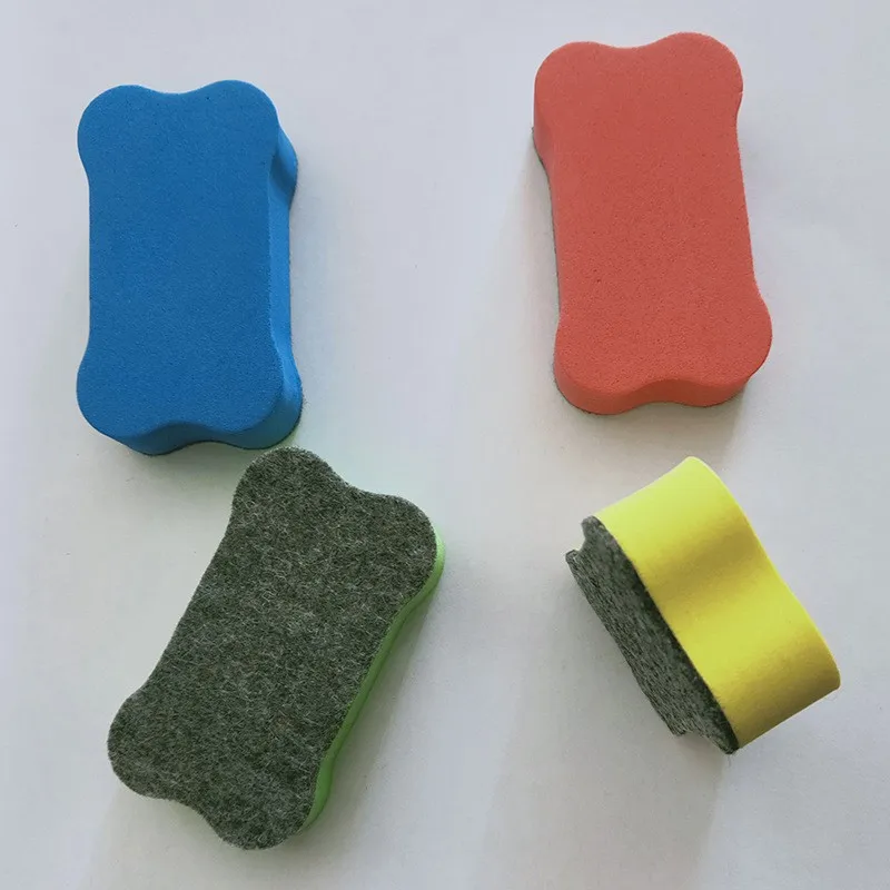 Оптовая продажа, ластик для белой доски, EVA, фетровая ткань, маленький ластик для костей