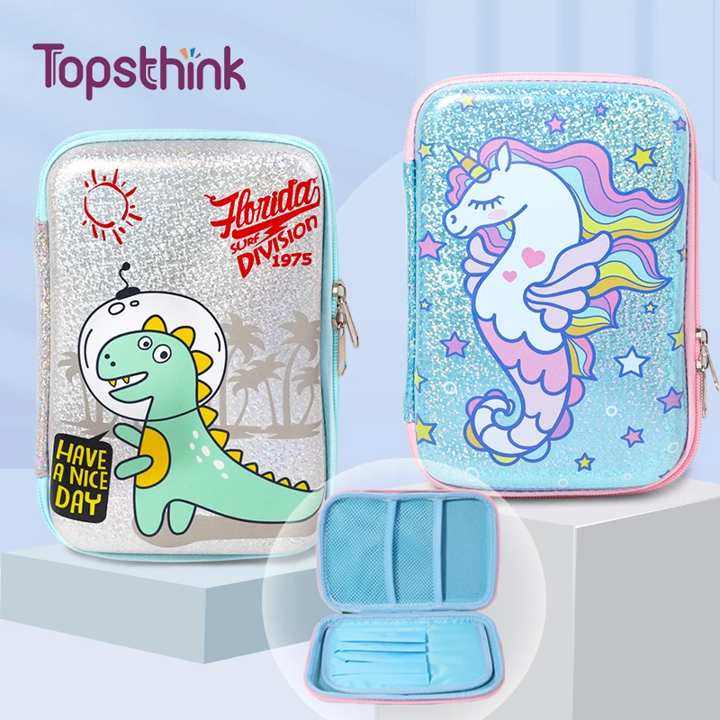 Topsthink Kawaii Custom Пенал 3d Eva милые Пеналы и сумки/детский пенал Единорог для девочек