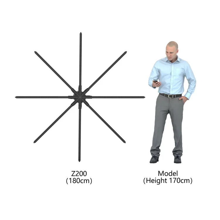 3D Hologram Projector fan 4 blades hologram 18cm to 180cm big Holographic LED Advertising Display cloud wifi App Control
