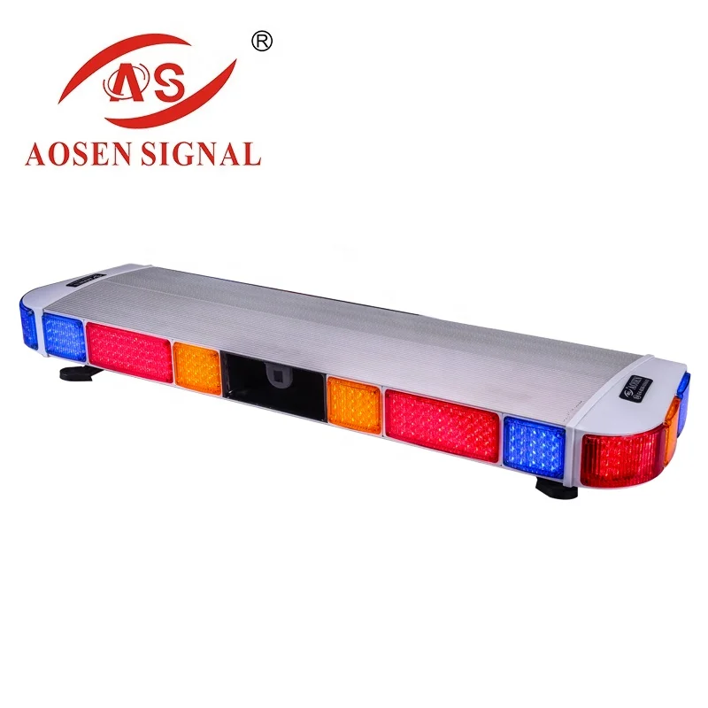 5000 type long row flashing lights cop car engineering vehicle roof led 3-color best warning light bar