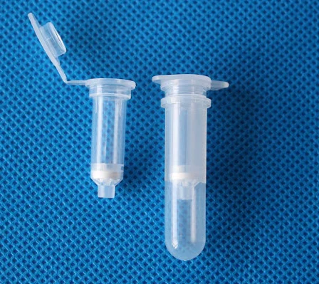 Lab consumables, PP Centrifuge tube ( inner filter tube with lid 0.7ml and outside is 2ml) spin column