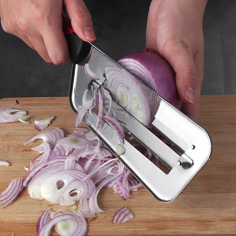 Double 2 Slice Blade Vegetable Cutter Cabbage Onion Shredder Knife Cabbage Durable Vegetable Slicer Cutter