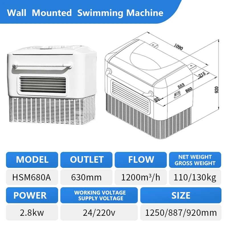 Full Sets Swimming Pool Equipmentand Accessor  Swimming Training Machine Counter Current