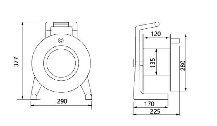 electric steel 4 ways metal cable reel rollers trailers winding drum 50m stand  jacks for copper wire