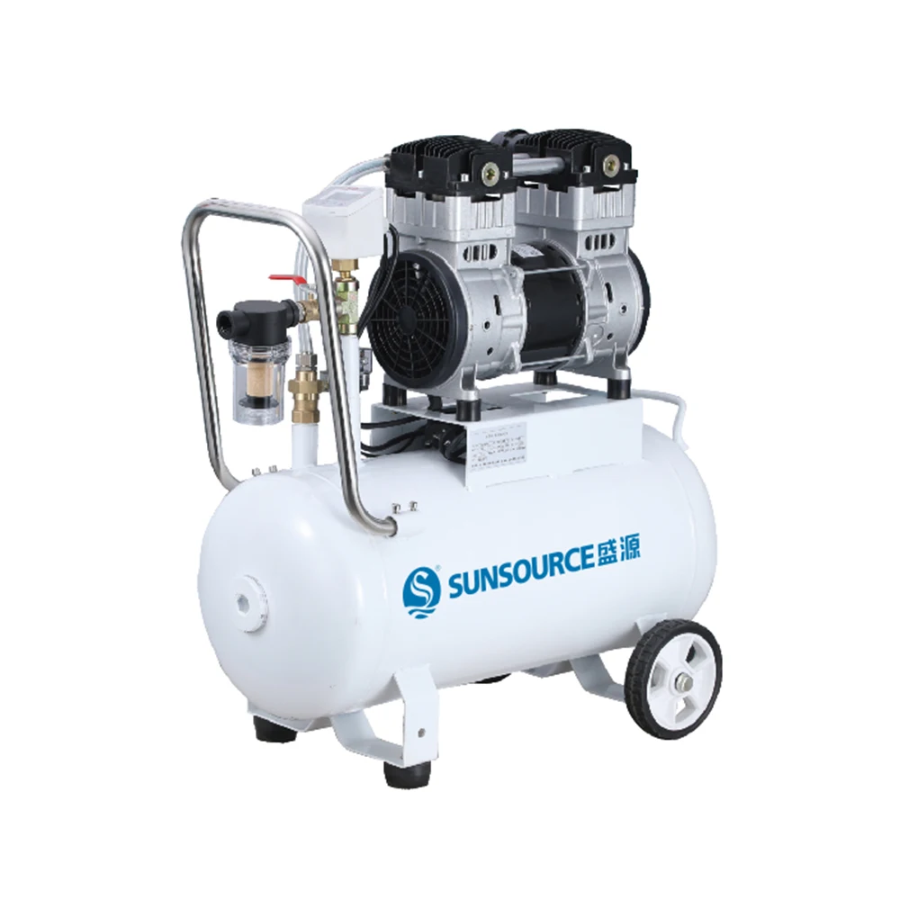 Китай, портативный мини-компрессор, 750 Вт, 1Hp, 40L -930 Mbar, бесшумные переносные вакуумные воздушные компрессоры без масла