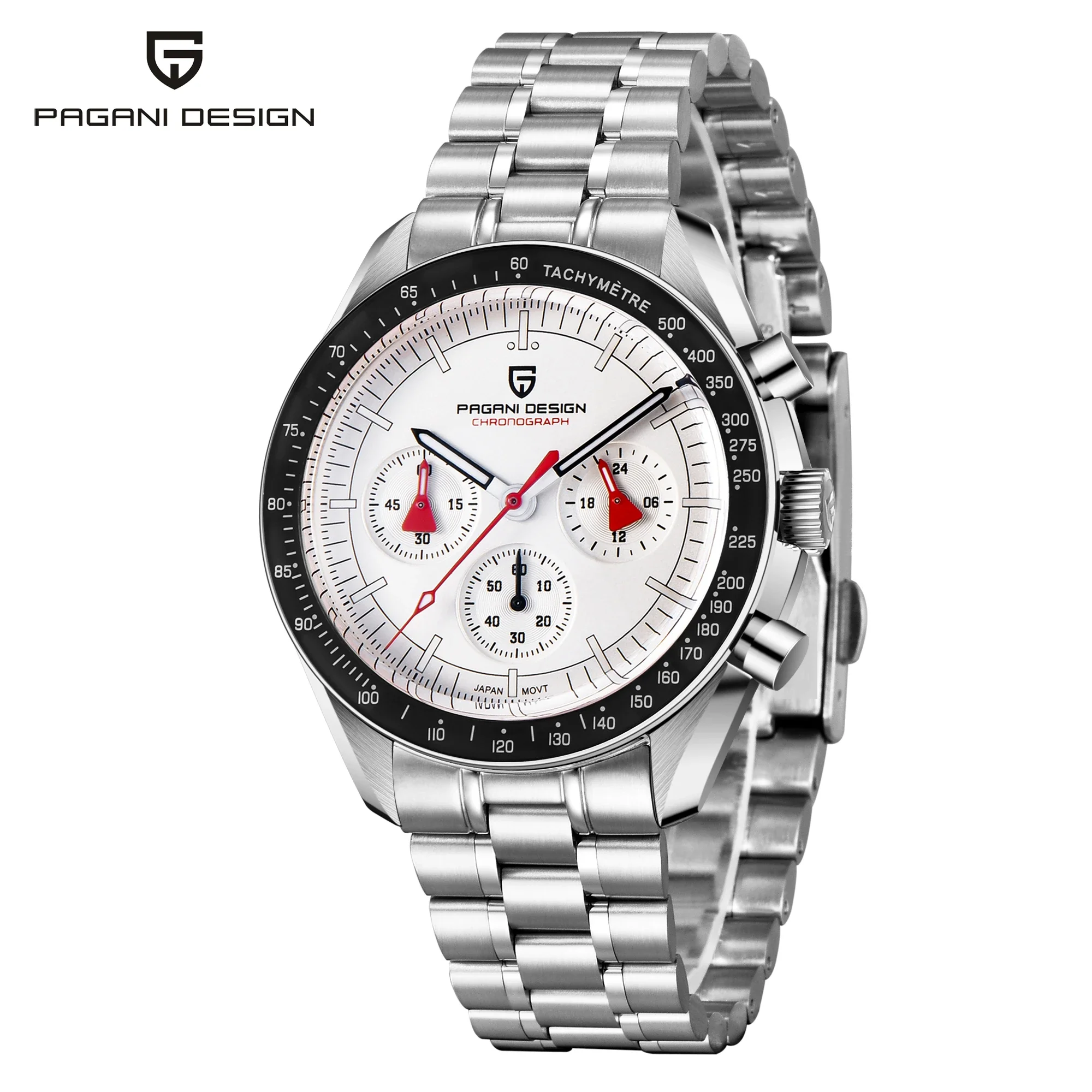 PAGANI DESIGN Sport Moon Mens Watches Quartz Chronograph Luxury Automatic Business Stainless Steel Waterproof reloj hombre 2023