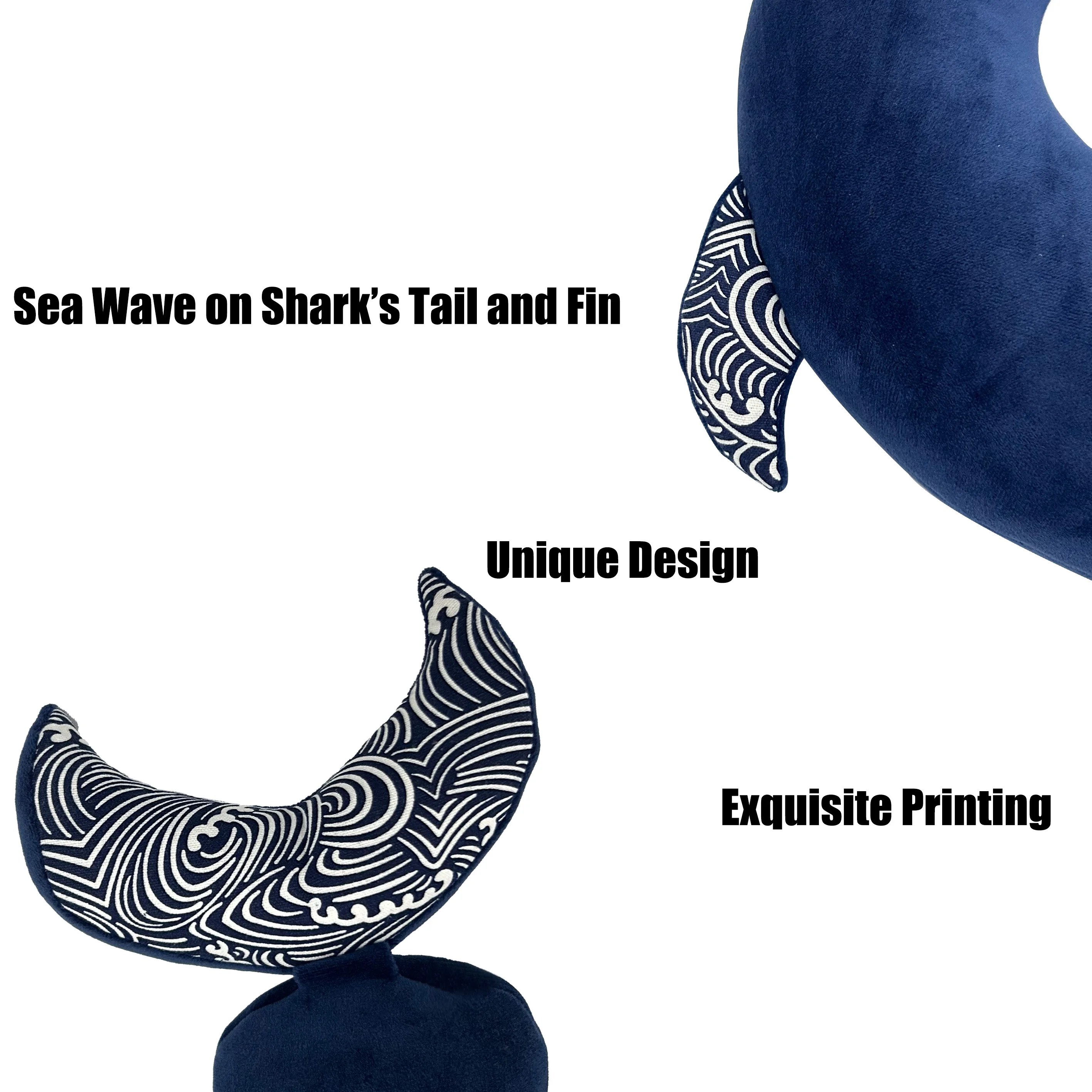 New Design Creative Question Mark Shark Sleeping Car Office Travel Neck Pillow Super Soft Neck Support Pillow