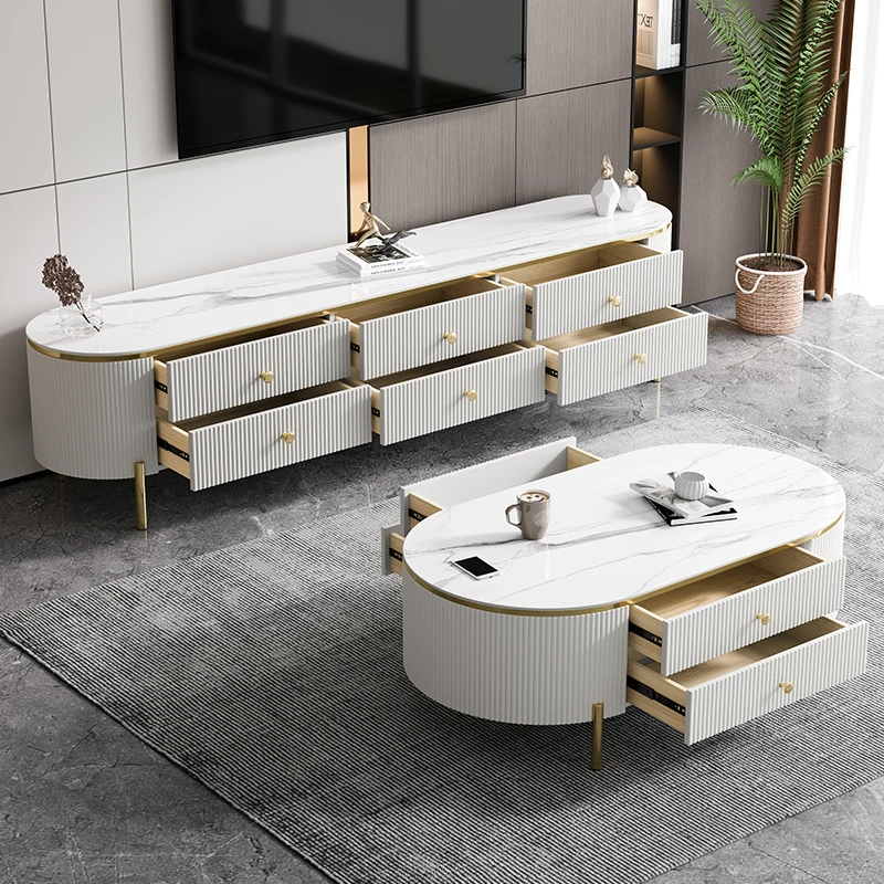 modern home furniture wooden center living room furniture stainless steel center table luxury coffee tables and TV stand