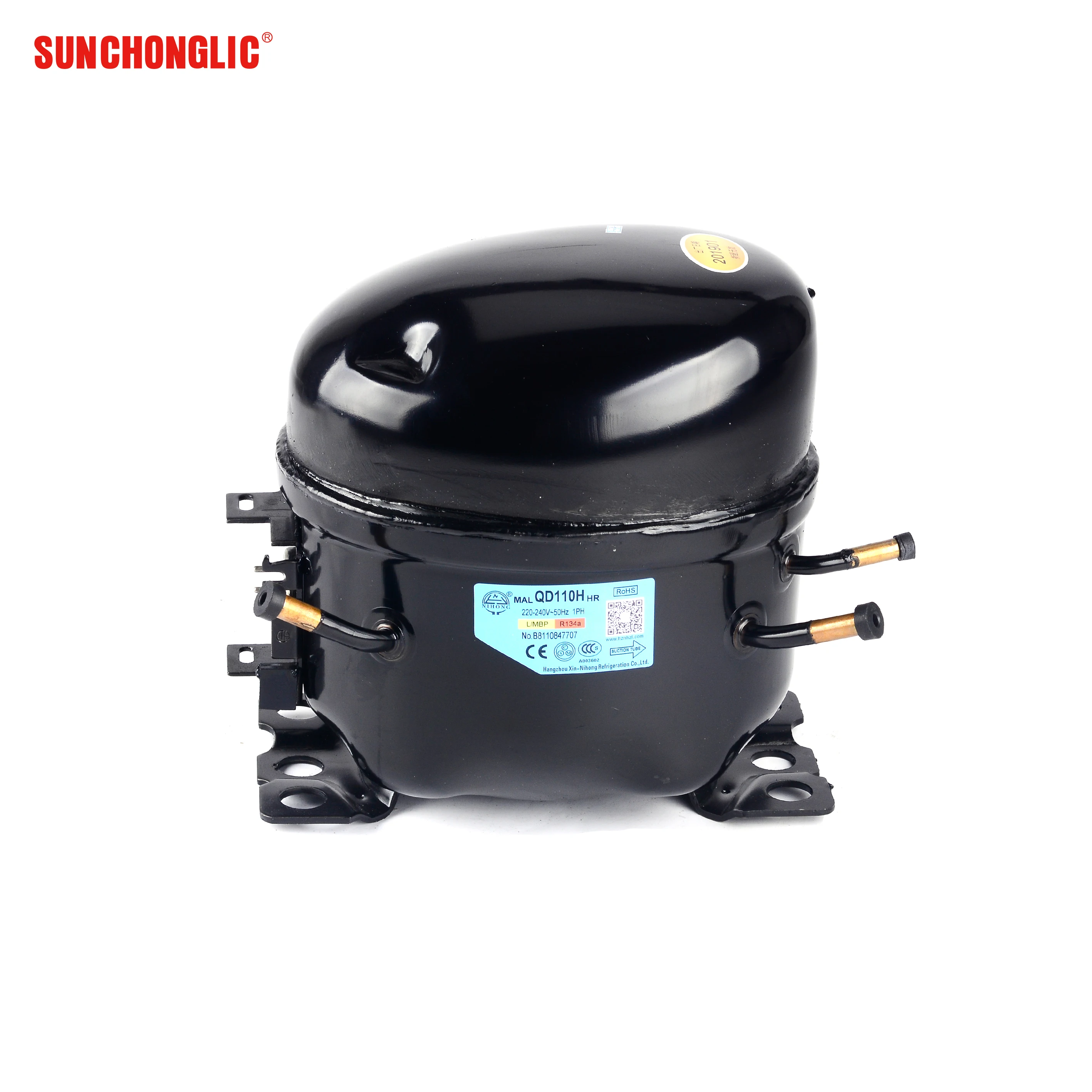 Sunchonglic  MALQD110H 1/3HP Silent commercial refrigeration compressor piston type for R134A