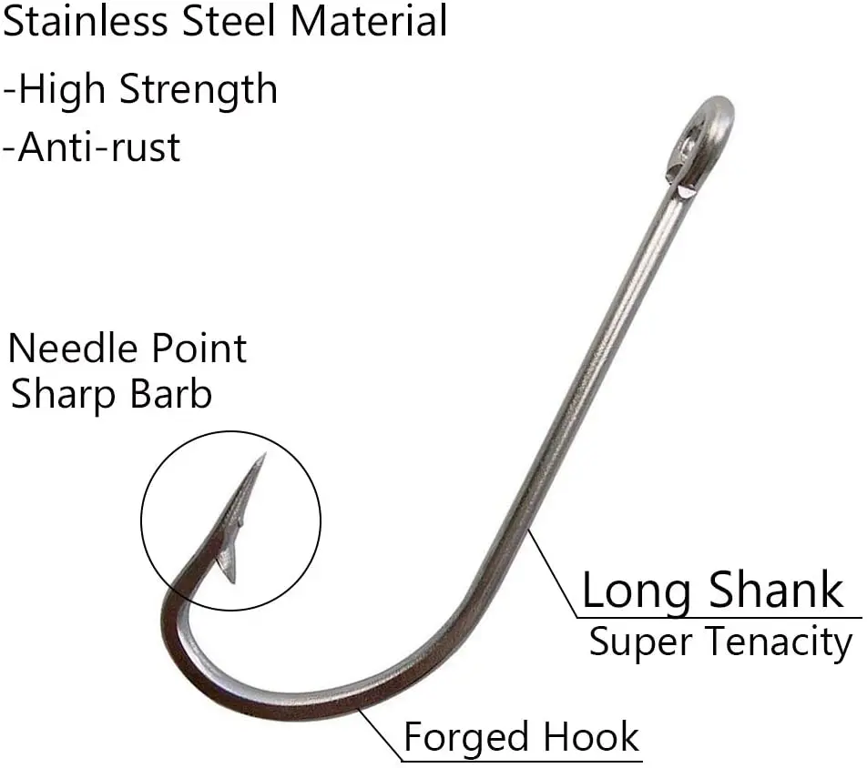 High Quality Octopus Bass Beak Bait Carbon Stainless Steel Packaged Set Fishing Hooks