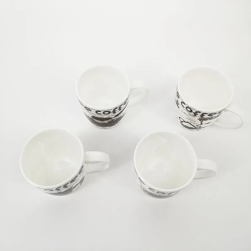 custom design 350ml promotional gift fine new bone china ceramic coffee mug cup