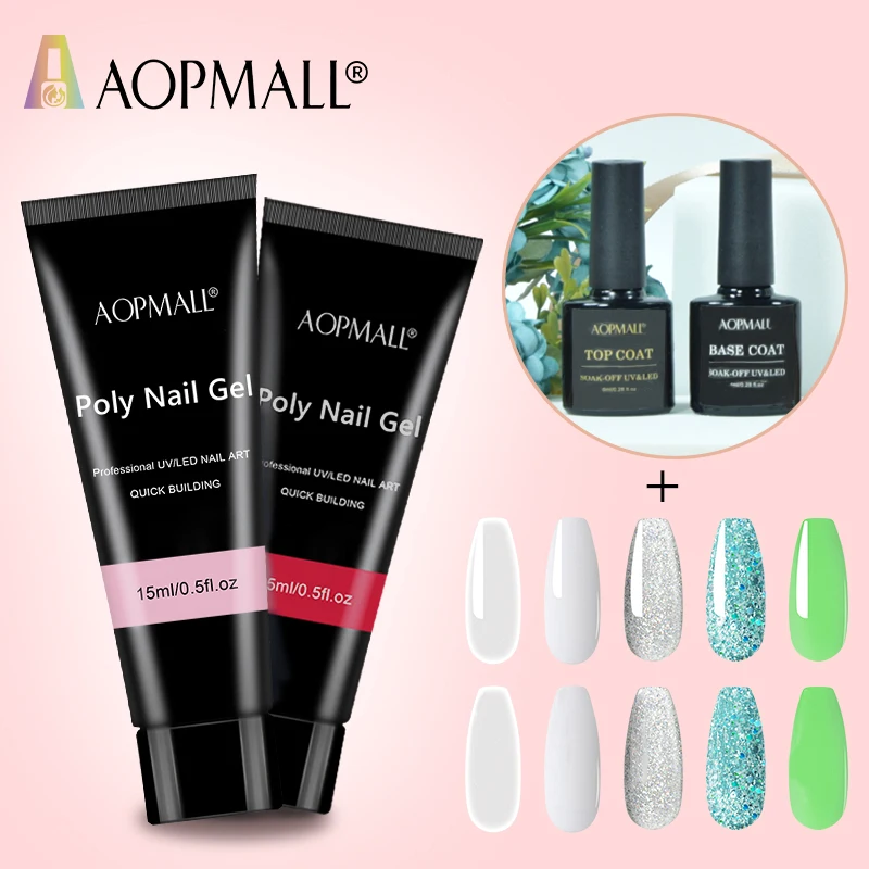 AOPMALL 2021 Beauty Personal Care Long Lasting Korean Gel Poly Extension Nails Gel Suppliers