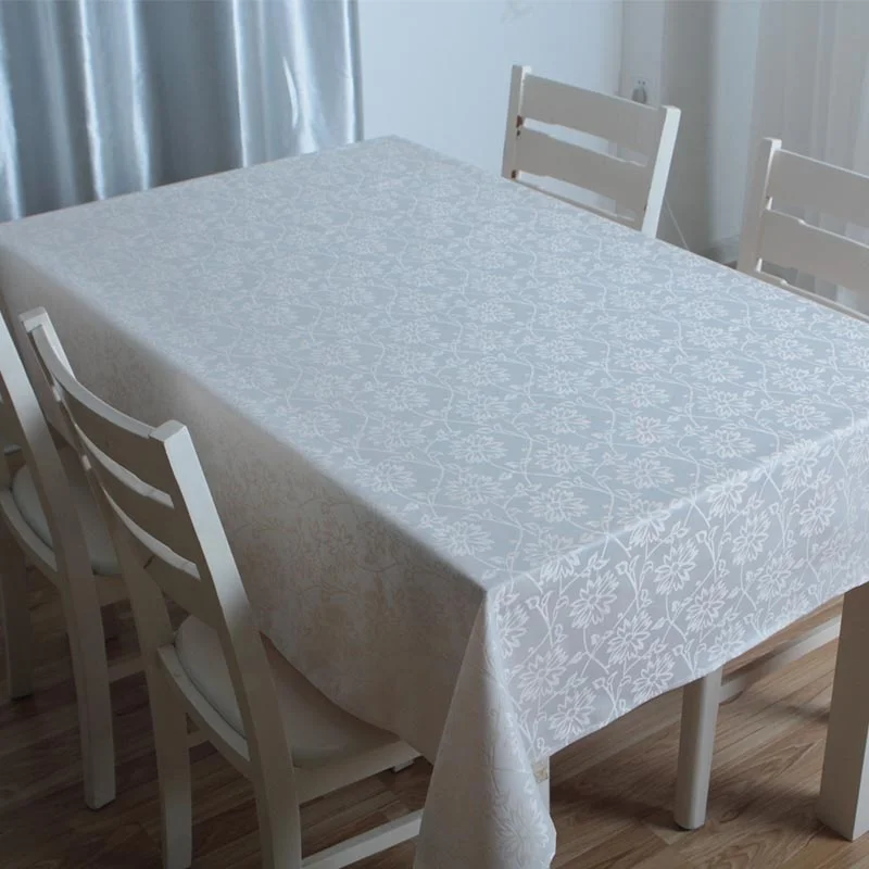 Promotional Rectangular Custom Jacquard Table Cloth Polyester Fabric Table cloth