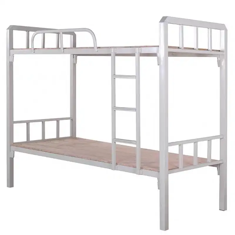 Metal Factory supply high quality simple rectangle space saving school furniture metal dormitory bunk bed