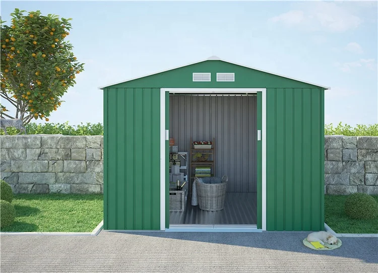 7.17m2 / 9.1x8.5ft taller garden metal shed