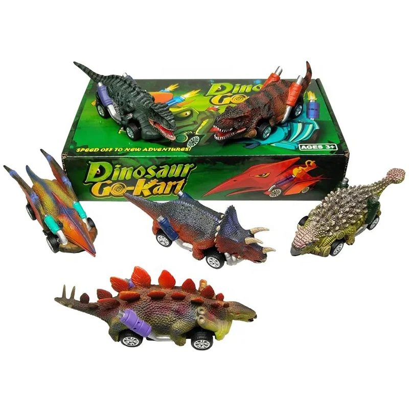 Игрушечные динозавры T-Rex, игрушечные автомобили, 6 упаковок, динозавры, игрушечные автомобили