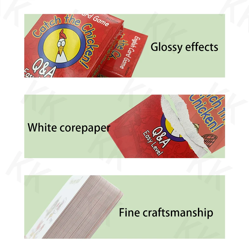 Factory Price custom Your Own Design High Quality Smooth Eco-friendly White Corepaper Kids Fun Cartoon Anime Card Game