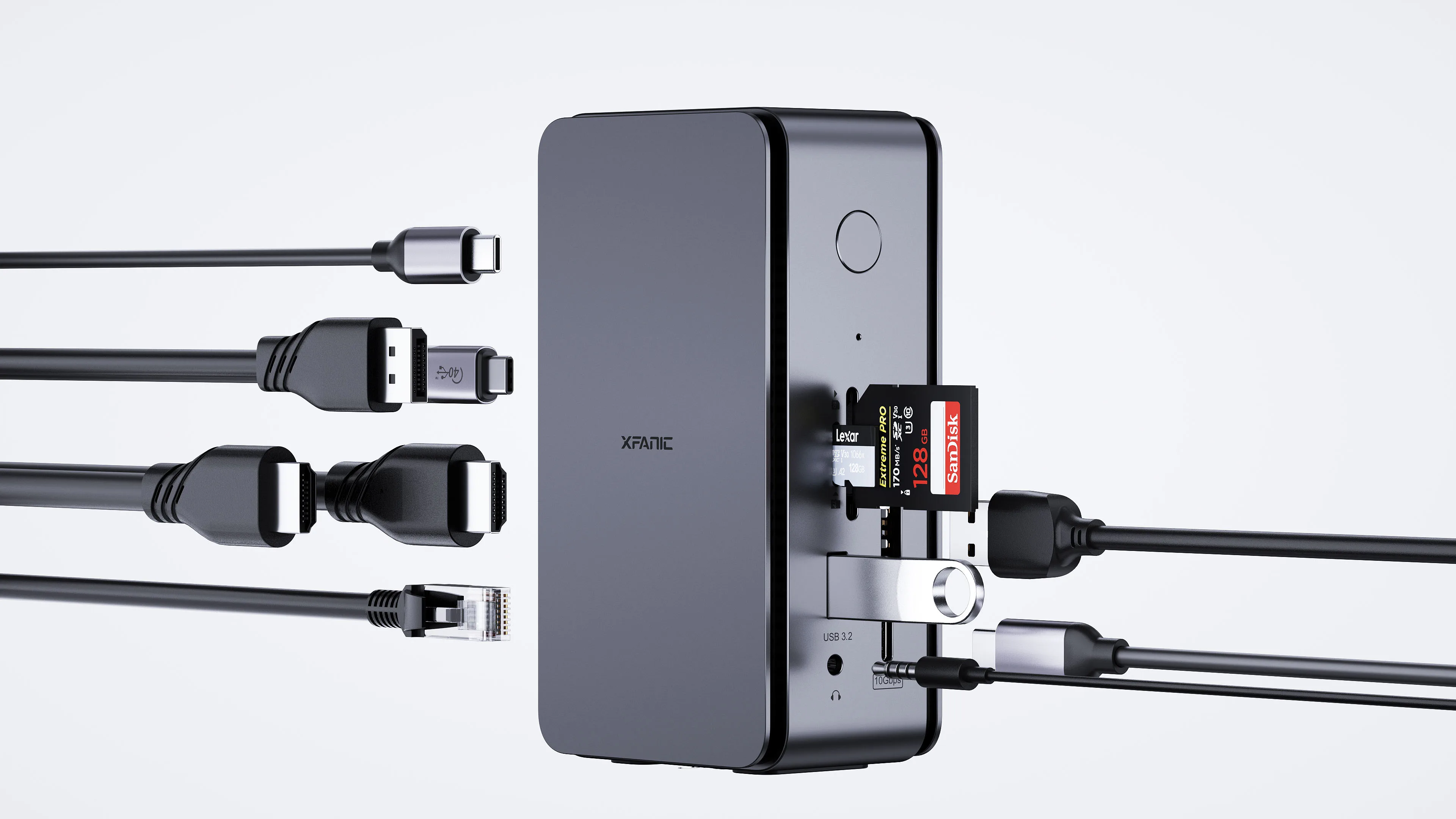 Xfanic Новое поступление 14 в 1 многофункциональные расширяющиеся порты 8K HDMI 40 Гбит/с супер скорость USB4