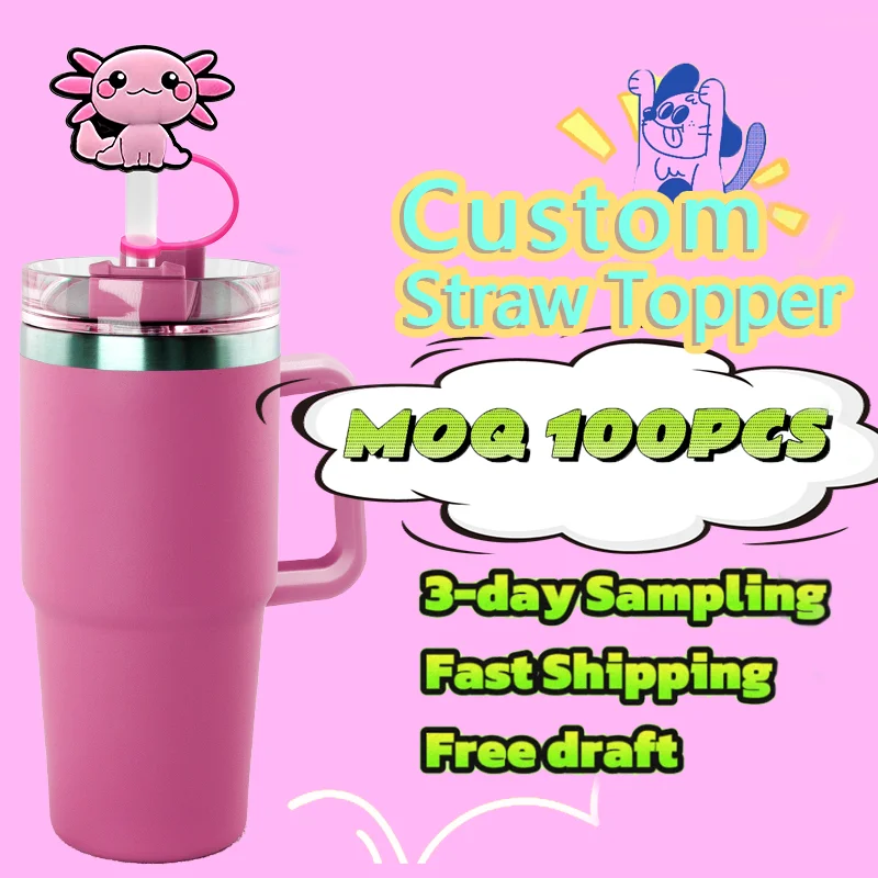 trending products 2024 new arrivals pink christmas straw toppers drinkware accessories custom snow sweater straw topper 10mm