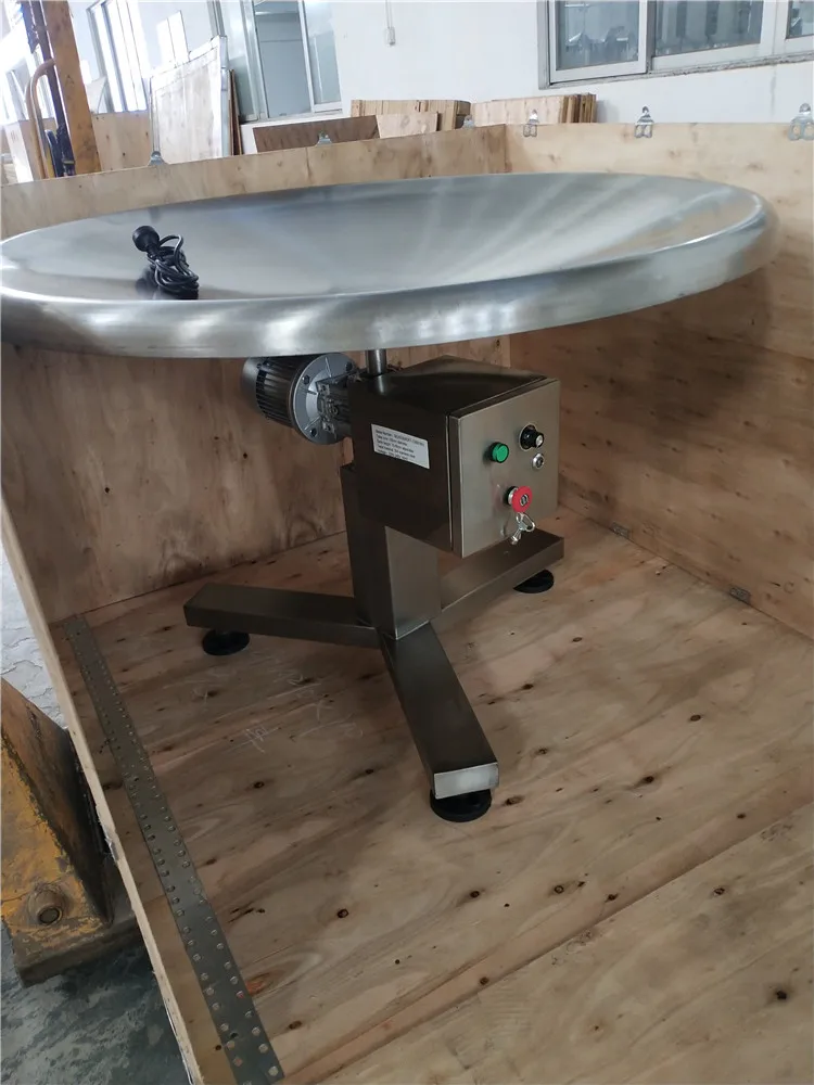 variable speed 304 stainless steel Rotary Accumulating Collecting Table For Packaging System