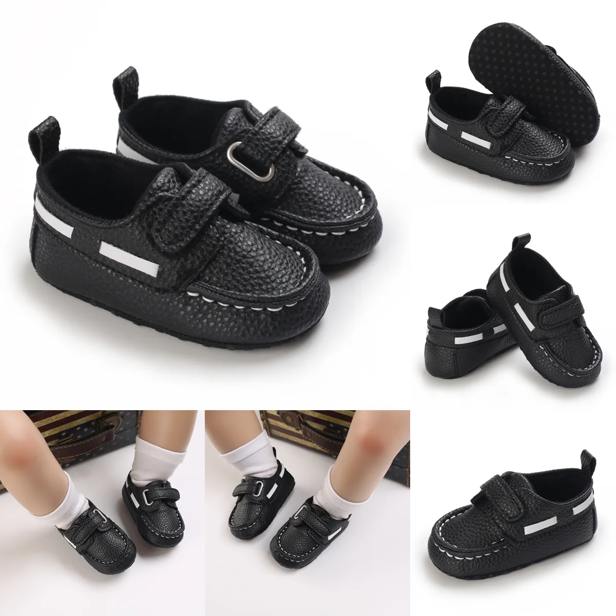 Valen Sina Newborn Fashion baby shoes for boys Mokasin baby Non-slip shoes Toddler shoes for infants