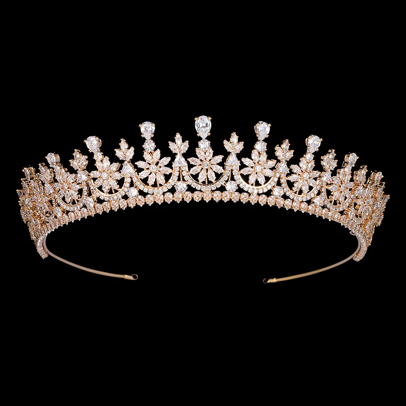 Bridal Accessories Crystal hair bun jewelry Elegant Wholesale Crown Handmade Wedding Tiara Women Fashion Gift BC7029
