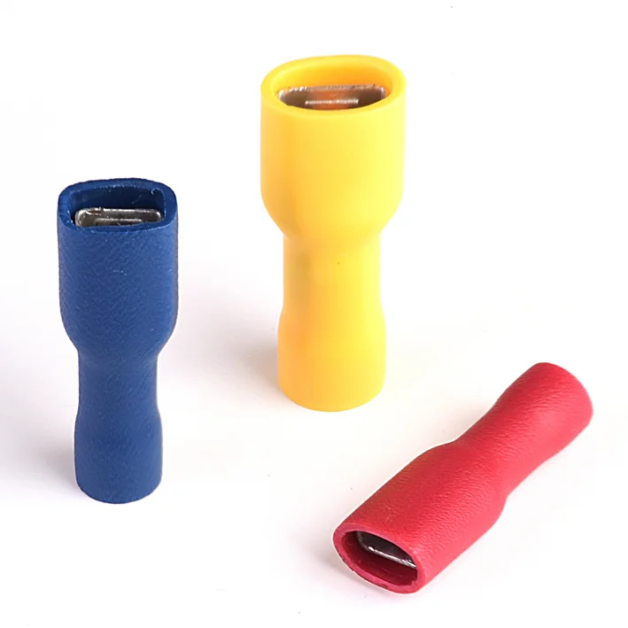 Pre-insulated Automotive Electrical Crimp Copper Brass Insulated Motor Wire Butt Ring Connectors Terminals