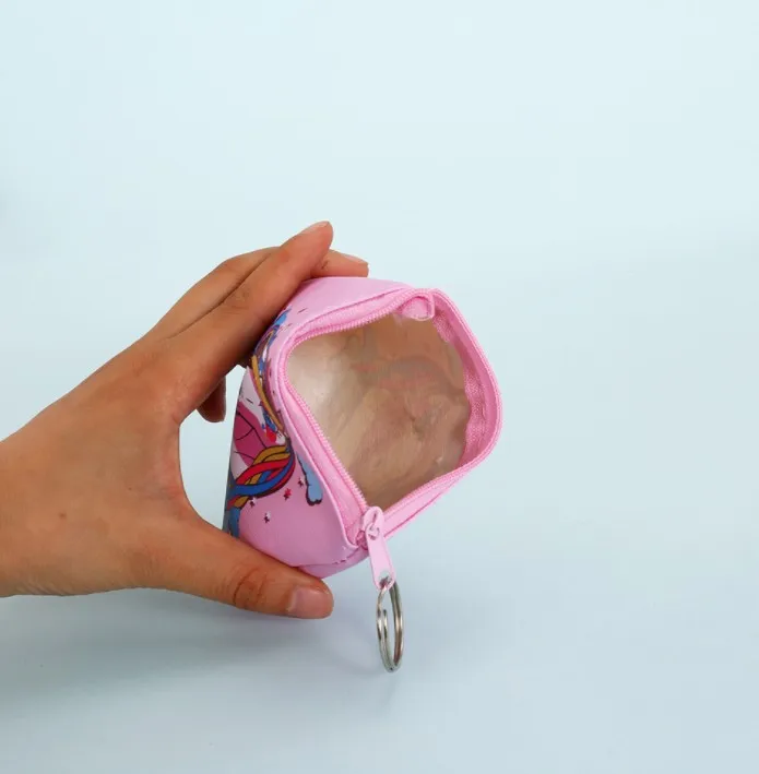 Women cute coin purse mini wallet unicorn print coin purse for girls
