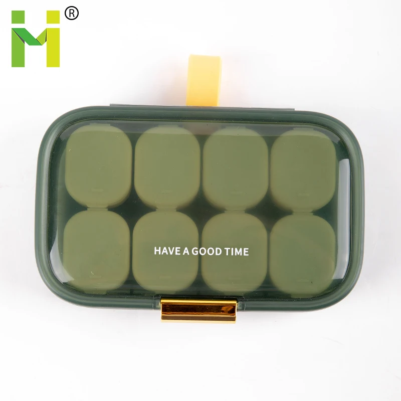 Logo pill storage box container organizer case wholesale pp travel pocket pill box