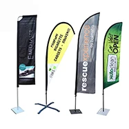 Outdoor Custom Double Sided Printing Custom Marketing 3 Meter Steel Beach Flag Pole