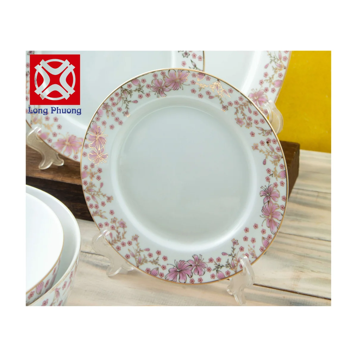 New Design Eco-Friendly Ceramic 6/7/8/9 Inch Dish Plate Cheap Price Factory Long Phuong Group Supplier