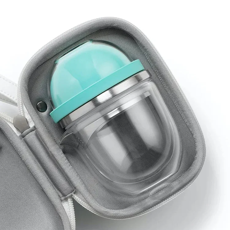 Free Shipping Wholesale Portable Travel High Borosilicate Teapot Glass with Infuser