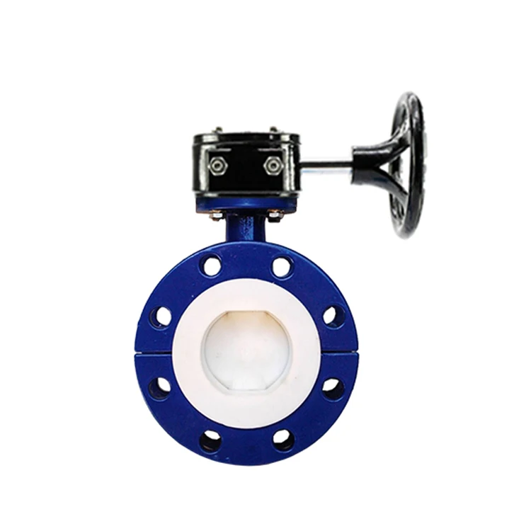 Cast Iron Body Epdm Soft Seal Double Flange Worm Gear butterfly Valve