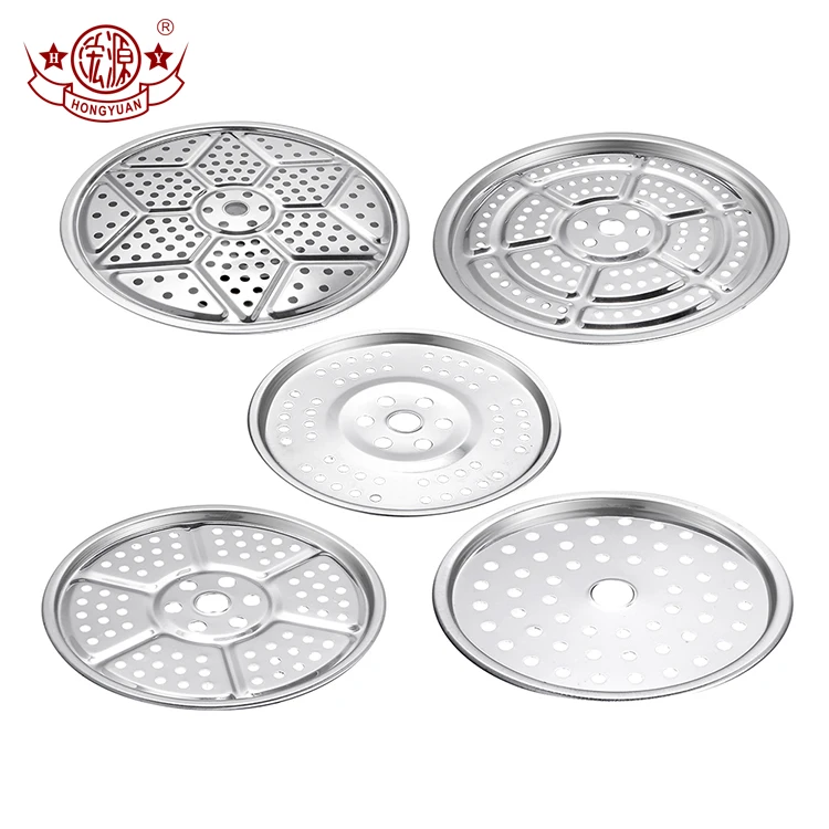 New style steaming fish dumpling dish stainless steel plate with hole