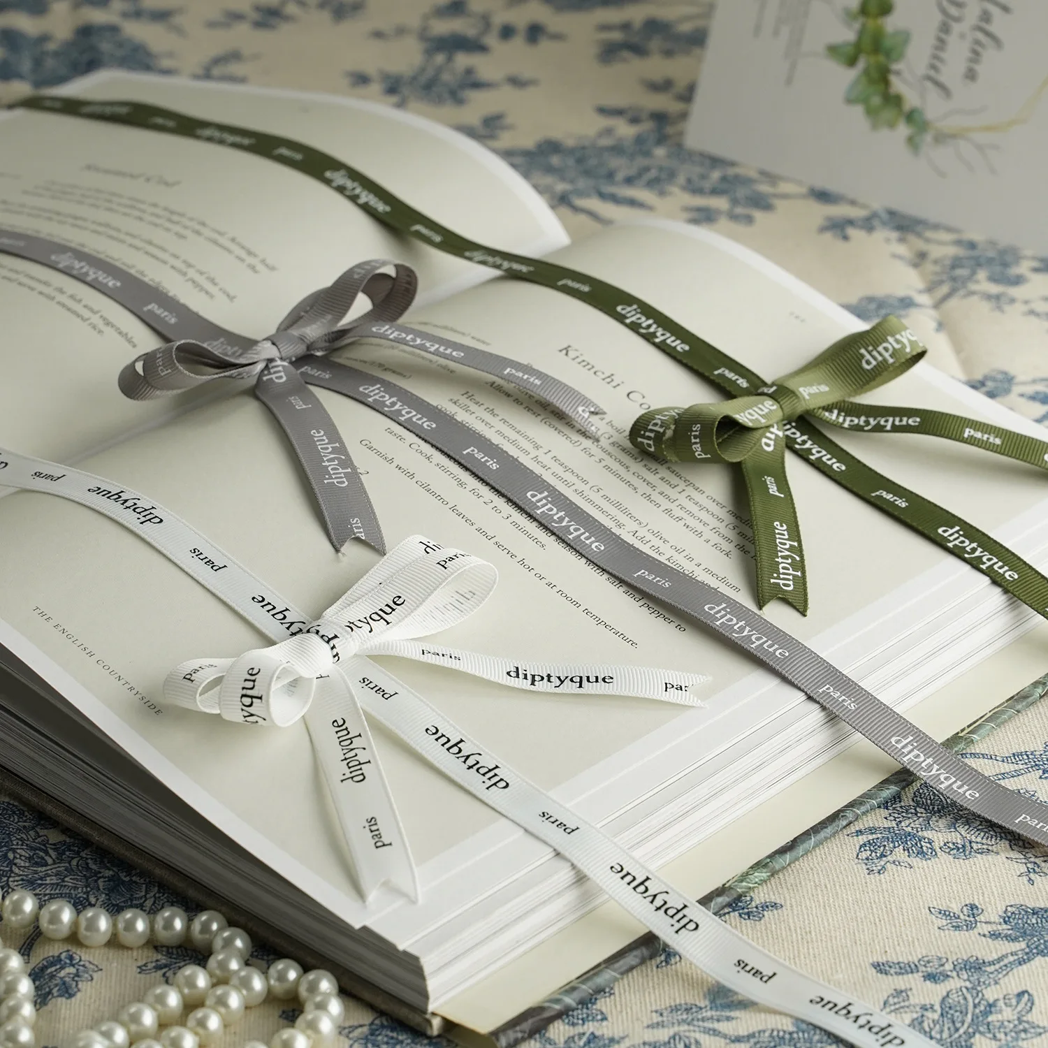 Custom Decorative Hang String Fragrance Lanyard Grosgrain Ribbon Satin Bow Aromatherapy Ribbon Bow For Car Decoration