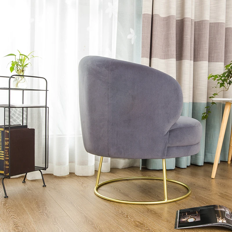 Современный тканевый стул-Тюльпан в французском стиле, круглые кресла для гостиницы, гостиной, стулья с акцентом