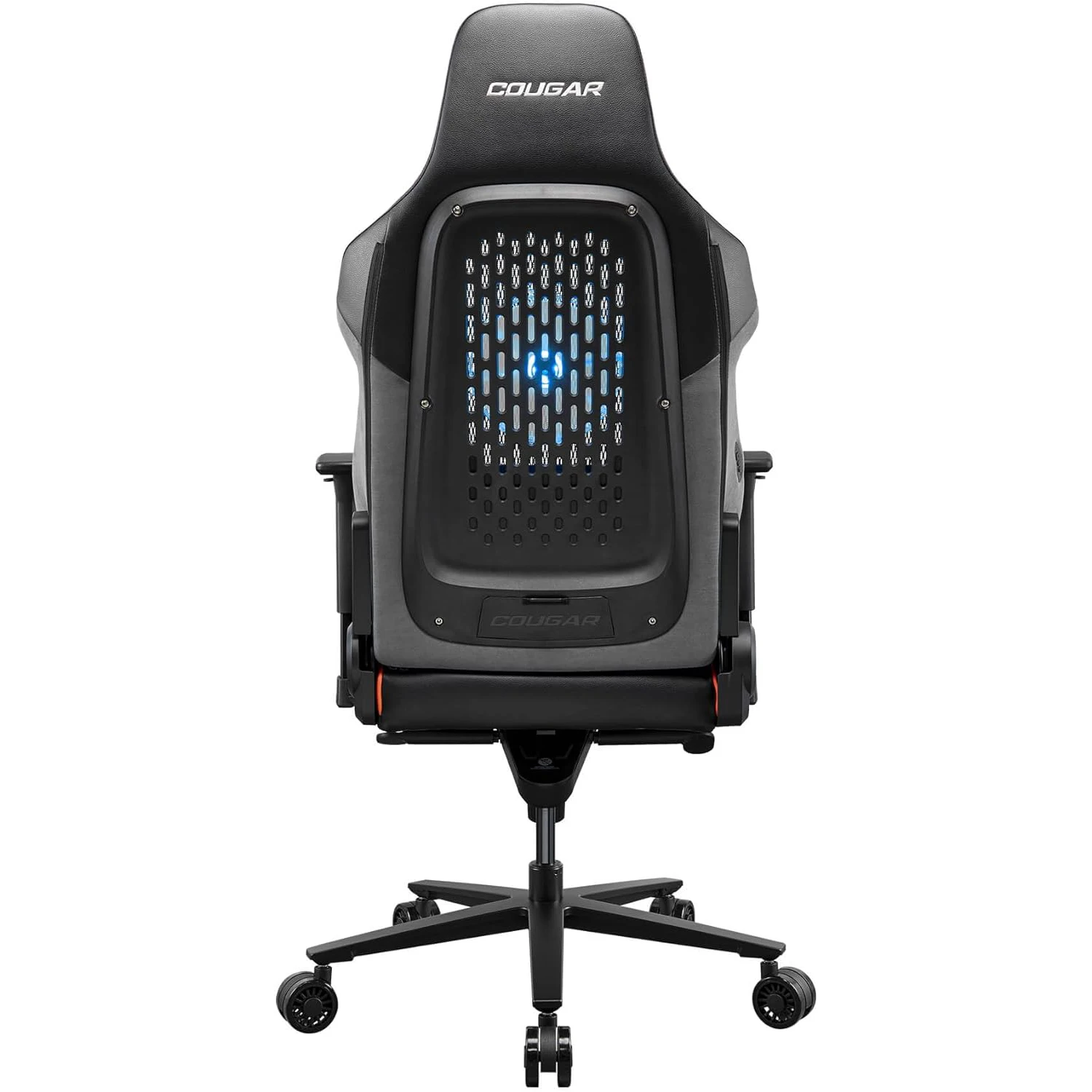 Cougar NXSYS AERO Orange Innovative Elastomeric RGB Fan Gaming Chair Mesh Magnetic head cushion and lumbar pillow