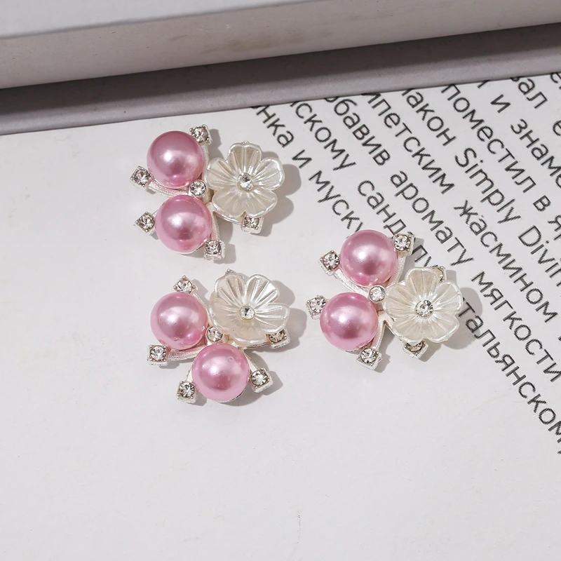 Alloy material pearl shoes clothing accessories, cheap jewelry accessories wholesale