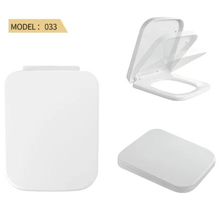 New Design Italian Toilet Bowl Seats  Pp Stylish  Two Pieces Toilet Square Shape Watermark Toilet  Lid