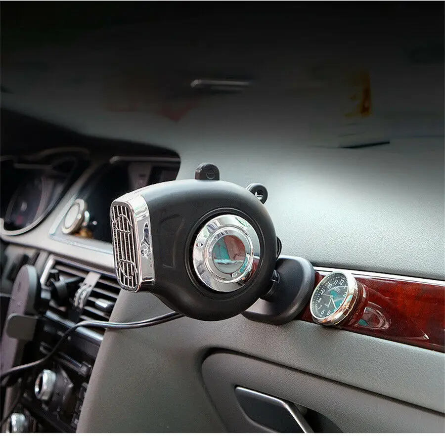2 in1 Fast Car Heater Defroster, 150W 12V Windshield De-Icers, Plug in Automobile Windscreen Fan with Suction Holder