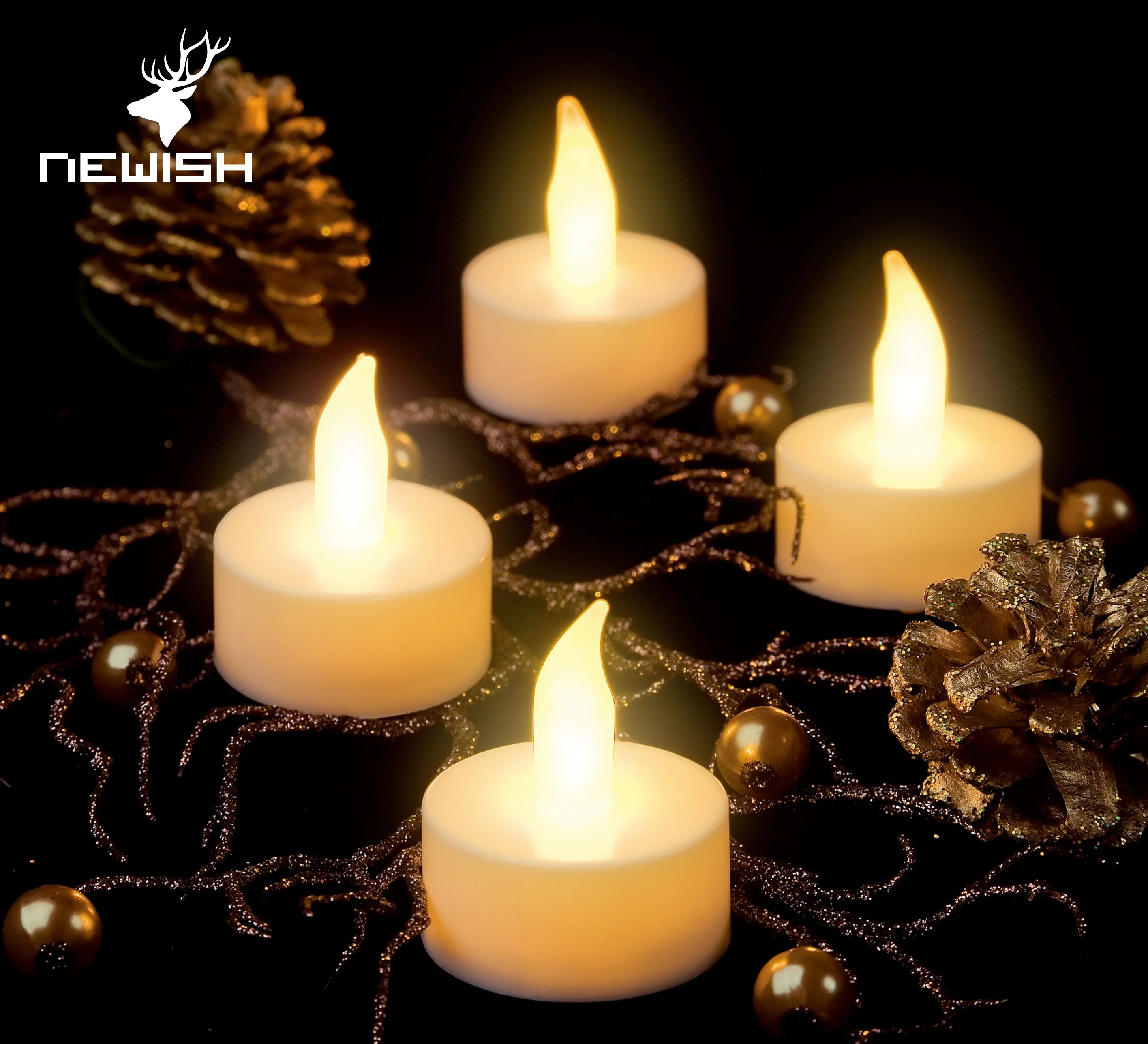 Newish Wholesale 3D Christmas House Bulk Battery Operated Electric Flameless Plastic T light Lantern Led Mini Candles Tea Light