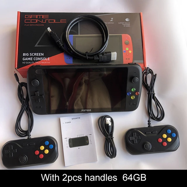 PS7000 7 дюймов 128bit 32G ручной аркадные игры consolas de juegos видео портативная игровая консоль для GBA
