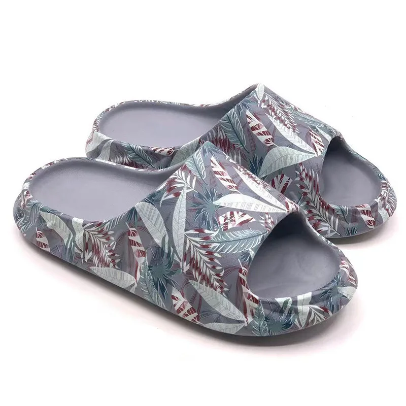 Women Slip On Eva Printing Personality Men Slipper Hot Sale Thick Bottom Slides Unisex Slippers And Sandals Shoes