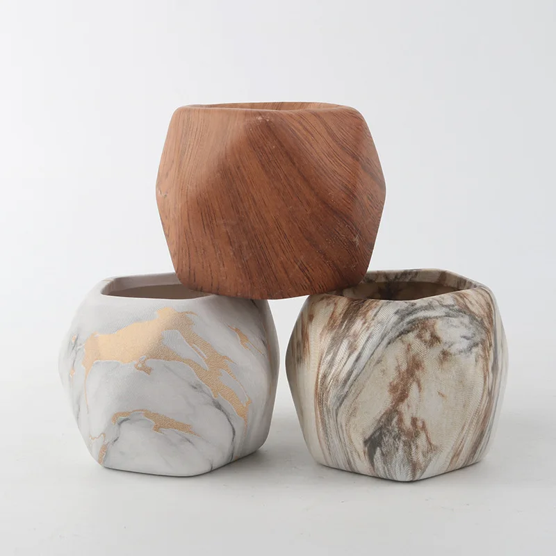 Nordic handmade stoneware ceramic mini flowerpot planter rustic porcelain succulent potting flower pot