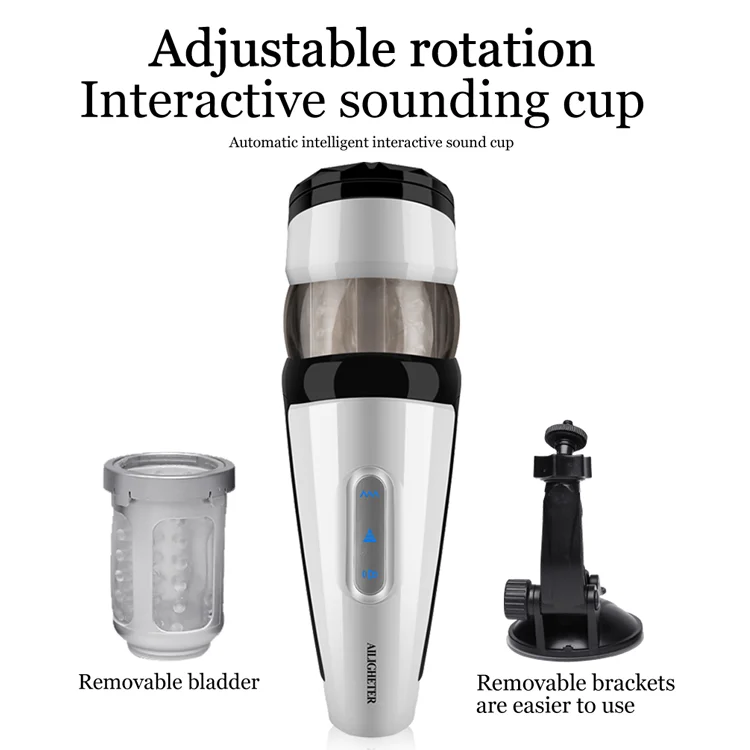 Male Sex toys shop wholesale china supplier hand free male automatic rotation vibrating masturbator for man