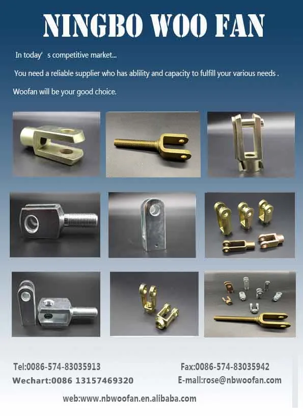 Marine Control Cable Clevis 1/4-28 Forged Steel Steering Control Handle Clevis Yokes for Automotive Universal Joints