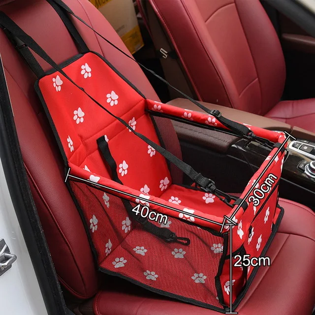 Pet Dog Car Carrier Bag Pad Waterproof Dog Seat Basket Safe Carry Cat Puppy Bag Travel Mesh Hanging Bags Car Seat Cover Fold