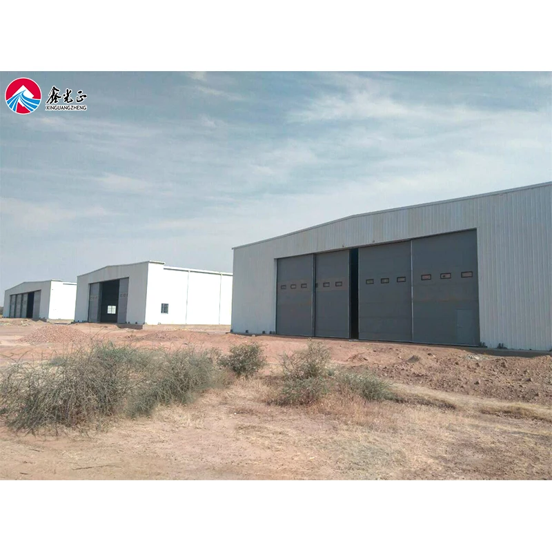 Low Cost Light Prefabricated Hot Dip Galvanized Steel Frame Structure Aircraft Airplane Hangar Metal Shed Garage