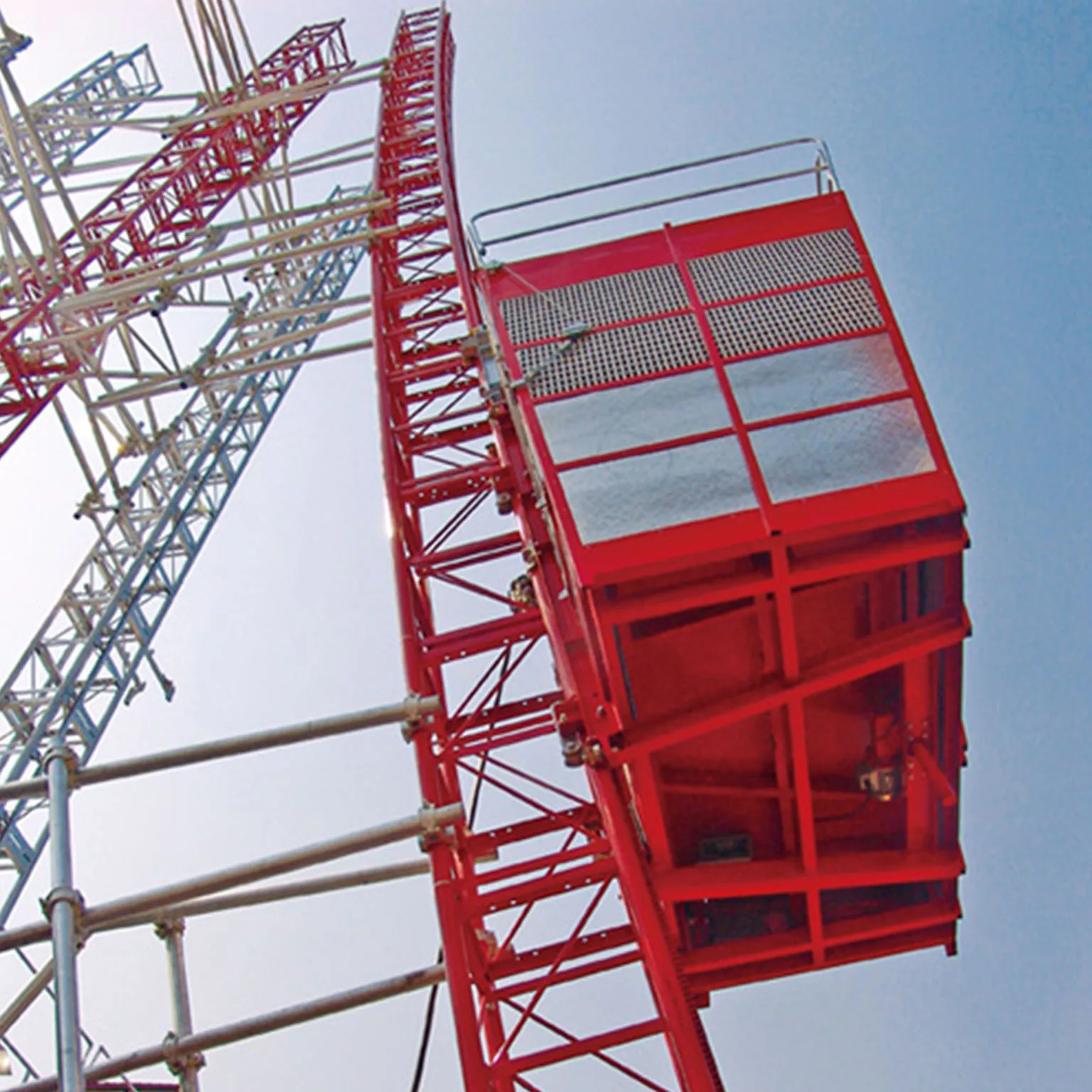 1ton double cabin construction elevator material 2 ton passenger hoist cargo lifting mechanical hoist lift