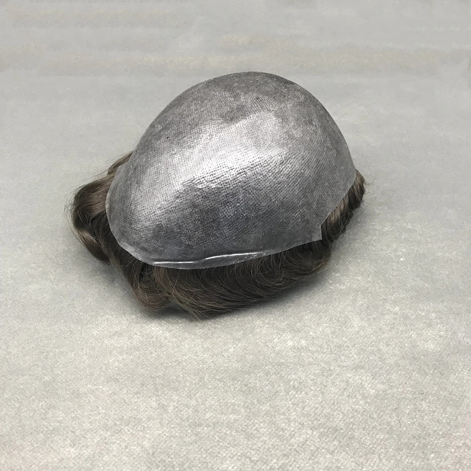 100% Indian Hair Replacement PU Base Ready To Ship Thin Skin Men Wig Human Hair Toupee PU Skin Base Men Toupee For Men Hair